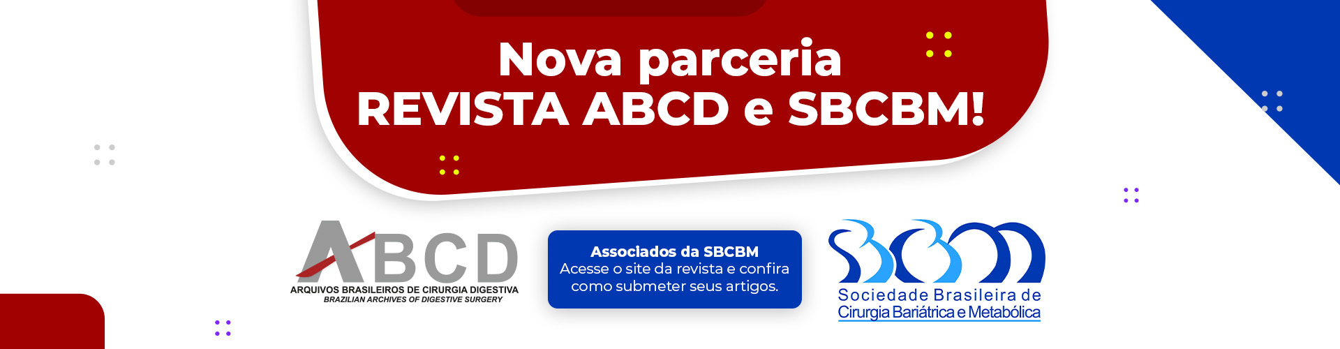 Nova parceria revista ABCD e SBCBM