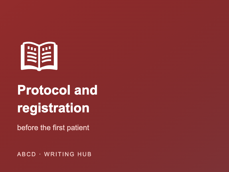 Study protocol and registration