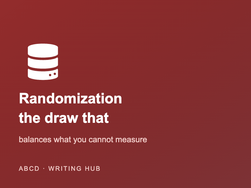 What is randomization?